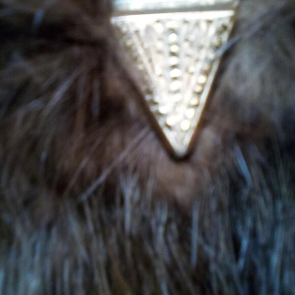 Vintage Genuine Fur and Suede Trinity Bag with Mirror and Coin Purse - Picture 7 of 15